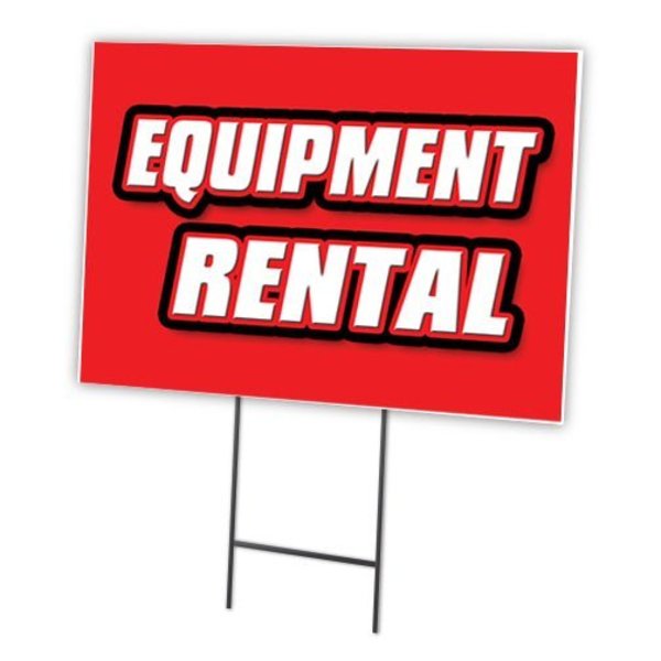 Signmission Equipment Rental Yard Sign & Stake outdoor plastic coroplast window, C-1824 Equipment Rental C-1824 Equipment Rental